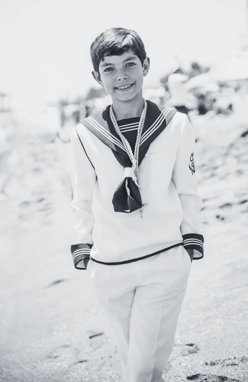fotografia retrato reportaje nino comunion malagueta playa marinero malaga marbella